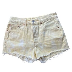 Levi’s 501 Yellow Denim Shorts